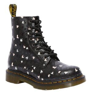 Dr. Martens 1460 Pascal Leather Custom Chaos Heart Backhand Boots Women's Size 8